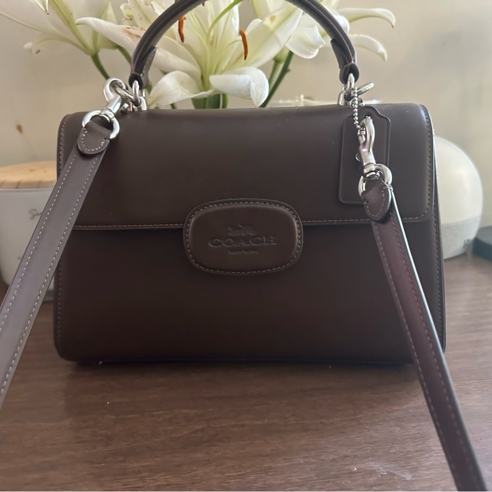 Coach Dark Brown Leather Satchel